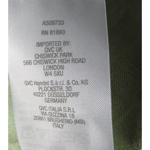 Susan Graver Linen Blend Oversized Fit Button Up Tunic Shirt Pale Green Size XS - Picture 10 of 11